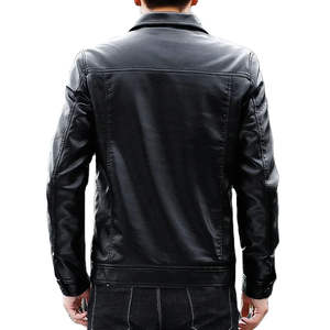 Chaqueta de Cuero de Invierno para Hombre, de Alta Calidad, Moderna, Entallada, Informal, con Forro Polar, Acolchada, Abrigada - Product Image 6