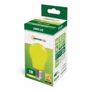 Lámpara LED estándar amarilla E27 4.9W 230V (Spectrum WOJ+14608) - Product Image 1