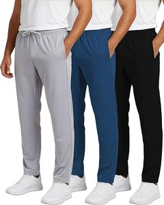 Pantalones Deportivos Ligeros y Transpirables para Hombre, Pantalones de Fitness de Secado Rápido para Verano, en Material de Poliéster y Algodón Sólido - Product Image 1