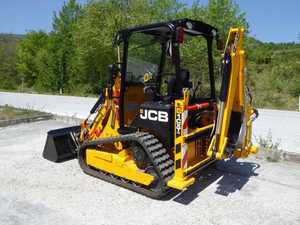 Chargeuse-pelleteuse JCB 1CX d'occasion, moteur diesel 49 CV, excavatrice compacte sur chenilles avec godets avant et arrière - Product Image 3