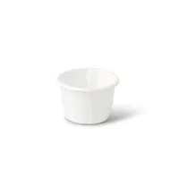 Gobelets de dégustation en papier blanc jetables mini 35 ml (1,25 oz) pour échantillons de sauce, empilables - 5000 pièces/carton
