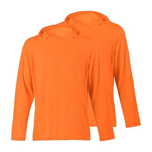 T-shirt à manches longues à capuche personnalisé, haute visibilité, protection UPF, léger, à manches longues - Product Image 5