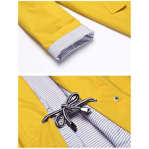 Impermeable a prueba de viento invierno largo con capucha estilo Formal impermeable para hombres adultos viajes al aire libre - Product Image 5