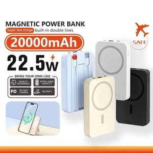 <span class=keywords><strong>Batterie</strong></span> <span class=keywords><strong>externe</strong></span> 20000 mAh à charge rapide, magnétique et sans fil, pour les voyages en avion, avec câbles intégrés, <span class=keywords><strong>batterie</strong></span> portable <span class=keywords><strong>externe</strong></span> - Product Image 2