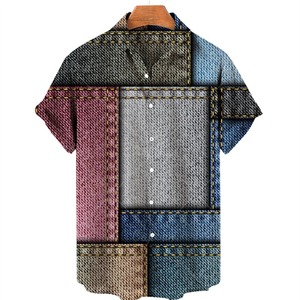 Men's Retro Linen Jersey <b>Shirt</b> Summer Comfortable <b>Short</b> <b>Sleeve</b> Japanese Elegant Art Pattern Printed <b>Button</b>-<b>Up</b> for Polo Top - Product Image 2