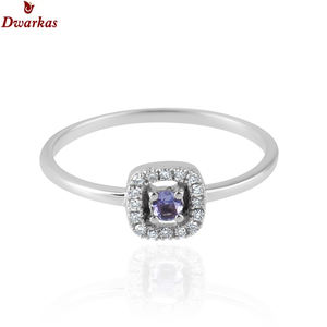 Anillo multipiedra de Plata de Ley 925 de moda estilo clásico circón amatista verde y piedra blanca para mujeres para fiestas - Product Image 6