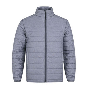 Veste matelassée en toile sur mesure pour homme, avec coutures apparentes, personnalisable, décontractée, anti-plis, respirante, coupe-vent, à capuche, pour adultes - Product Image 1