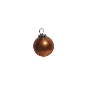 Handicrafts Decorative Glass/Iron Christmas Hanging Ball Ornaments Orange Color For Hanging Usage Customized in Bulk