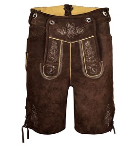 Pantalon bavarois Trachten personnalisé en cuir court / Lederhosen personnalisé en Spandex/Polyester uni brodé écologique - Product Image 4