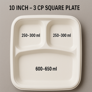 Assiettes à surface solide en bagasse écologique pour un usage quotidien servant des aliments lors de fêtes, de foires et de pique-niques en plein air en Inde - Product Image 6