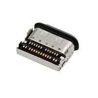 Panjang 8.65mm 24 Pin USB 3.1 Tipe c Port Horizontal masukkan soket SMT berlapis emas 15 U konektor wanita tahan air