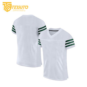Vêtements de sport imprimés partout Chemises de football classiques vintage Maillot de football personnalisé T-shirt de football à col en V pour hommes - Product Image 5