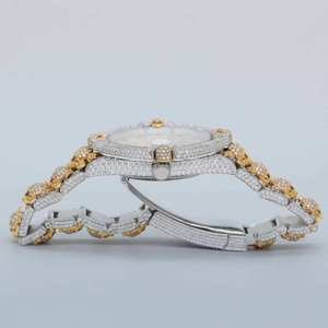 นาฬิกาเพชรรูปดาวสีโรสโกลด์หรูหราสำหรับผู้หญิงนาฬิกาแฟชั่นลูกบอลสีทองส่องแสงเป็นประกายวิบวับสำหรับผู้หญิงนาฬิกาฮิปฮอปสุดเท่ - Product Image 4