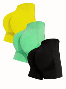 กางเกงฟิตเนสเอวสูงสำหรับสตรีกางเกงขาสั้นโยคะเอวสูงควบคุมหน้าท้อง - Product Image 2