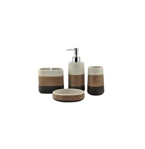 การออกแบบใหม่สีเขียวเรซิ่นห้องน้ำชุดผู้ถือและโลชั่นตู้ที่มีคุณภาพที่ดีที่สุดชุดห้องน้ำสำหรับราคาไม่แพง - Product Image 2