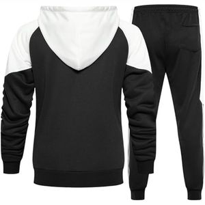 Ensemble de survêtement deux pièces pour hommes à la mode de haute qualité 100% coton marque personnalisée couleur unie coupe-vent et pour l'hiver - Product Image 6