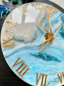 FINISH Horloge murale en résine époxy Résine époxy Salon meilleur qulatiye Meubles Décoration intérieure Horloge murale personnalisée meilleur - Product Image 4