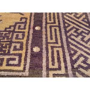 Pechino Beige <b>Brown</b> Hand Knotted <b>Wool</b> Rug Paem-722 Medallion Rectangle Puzzle for Home for Living Hallway Entryway Teenagers - Product Image 3
