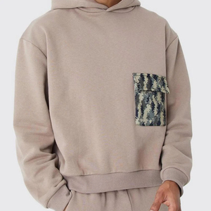 ชุดวอร์มผู้ชายผ้าฝ้าย 100% ระบายอากาศได้ดี สำหรับฤดูหนาว เสื้อสเวตเชิ้ตลำลอง สีพื้น พิมพ์โลโก้ด้วยเทคนิค DTF แบบกำหนดเอง เนื้อผ้าหนา เป็นมิตรกับสิ่งแวดล้อม - Product Image 3