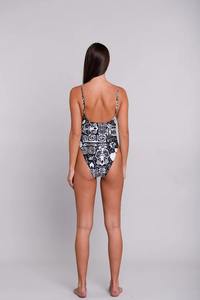 Custom Wholesale Sublimation Womens One Piece <b>Swimsuit</b> High Leg Beachwear with <b>Maternity</b> Fit New Style - Product Image 6