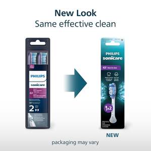 Têtes de brosse Philips Sonicare G3 2-en-1 pour l'élimination de la plaque dentaire et le soin des gencives, têtes de brosse de remplacement authentiques, blanches, lot de 2, HX9052/65 - Product Image 5