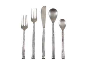 Belle qualité fabricant indien fête pique-nique luxe mode en gros acier inoxydable 5 pièces couverts argent et or ensemble de couverts - Product Image 2