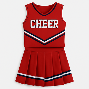 Vêtements de sport de haute qualité 100% polyester pour femmes adultes, uniformes de cheerleading personnalisés OEM, ensemble de vêtements d'équipe en gros pour - Product Image 5