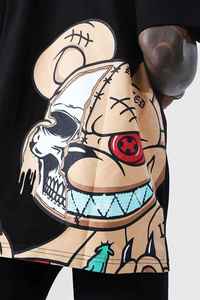 T-shirts personnalisés en coton 100% épais pour hommes Style Streetwear surdimensionné à épaules tombantes 260 grammes tissé livraison directe t-shirt vierge - Product Image 5