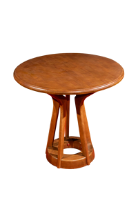 Tacasa Durable Modern <b>Coffee</b> <b>Table</b> 30*80 Solid Wood Rubber Wood Top 5-Legged Pedestal Cushioned Seat <b>Walnut</b> Color 12-Month - Product Image 4
