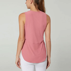 2024 camiseta sin mangas de punto personalizada para mujer para Fitness Sexy & Casual Crop Top en Color liso señoras gimnasio deporte chaleco Fitness Wear - Product Image 2
