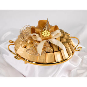 Plateau à chocolat en métal argenté de qualité supérieure avec poignée Plateau à chocolat pour la décoration intérieure à bas prix - Product Image 2