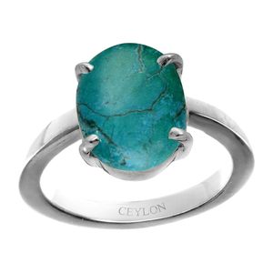 NOVAMART Fine Certified Natural Firoza Turquoise Gemstone <b>Rings</b> for Everyday Wear Wholesale Export - Product Image 1