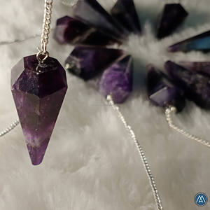 Último modelo 2026 MIEN AGATE Péndulo de Cuarzo Amatista de Calidad Premium, Tallado Portátil con Efecto de Sombra, para Terapia y Sanación Poderosa - Product Image 3