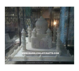 Belle pierre de marbre blanc italien faite à la main Taj Mahal quantité en vrac nouveau produit pour la décoration de la maison et les cadeaux - Product Image 1