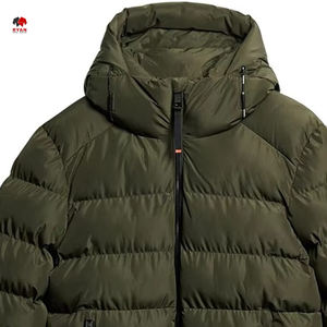 Veste matelassée à capuche, veste matelassée à capuche d'hiver, veste matelassée à capuche amovible, veste matelassée à capuche coupe-vent, streetwear, moderne - Product Image 4