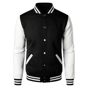 Veste universitaire personnalisée en laine avec manches en cuir, logo brodé OEM ODM, veste de baseball pour collège, vente en gros - Product Image 2