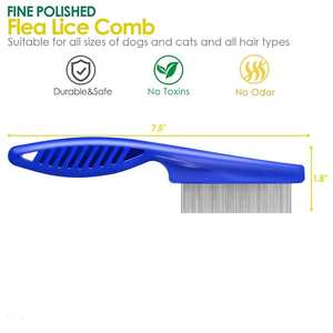 Peigne de toilettage pour animaux de compagnie pliable avec laser, poignée antidérapante en acier inoxydable, léger pour l'entretien quotidien du pelage - Product Image 2