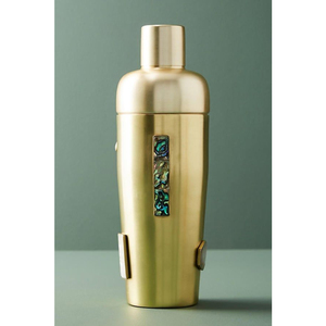 เชคเกอร์สแตนเลสทันสมัยพร้อมฝาไม้ อุปกรณ์บาร์ที่มีสไตล์สำหรับผสมค็อกเทล งานเลี้ยงสังสรรค์ที่บ้าน บริการบาร์ - Product Image 5