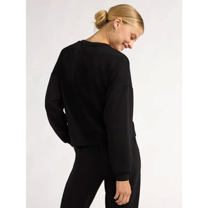 Sudadera de mujer más sudadera recortada de punto definitivo mangas caídas cómoda elegante moda alta demanda sudadera de mujer - Product Image 2