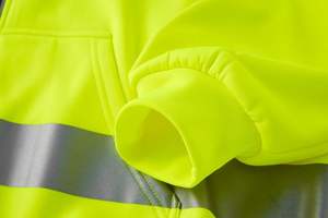 Sweat-shirt à capuche à manches longues pour homme, veste décontractée, fermeture éclair, polaire, vêtements de travail de sécurité - Product Image 3