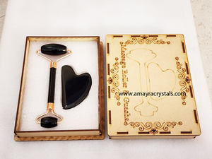หินอาเกต หินออบซิเดียนสีดำ รูปปั้นหินทำมือ ของที่ระลึก กล่องไม้สั่งทำพิเศษ จากกูร์เจียต บริษัท AMAYRA CRYSTAL EXPORTS - Product Image 3