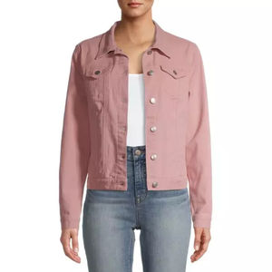 Veste en jean pour femme, nouvelle mode, prix OEM, qualité supérieure, style boutonné, fabrication sur mesure, tendance, légère, en peau de mouton et coton - Product Image 1