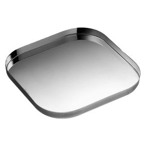 Petit plateau de service en acier inoxydable avec un style minimaliste simple pour le thé tasses à café tasses verres - Product Image 4