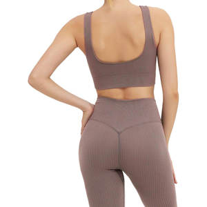 Conjunto Deportivo para Mujer, Top de Manga Larga para Gimnasio, Leggings de Yoga de Cintura Alta, Dos Piezas, Ropa Deportiva, Elástica en Cuatro Direcciones, Secado Rápido - Product Image 4