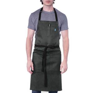 Delantal de mezclilla transpirable ligero para comestibles, hecha de algodón tela impermeable, delantal de mezclilla personalizado de gran venta - Product Image 5