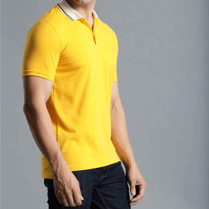 Cómodo ajuste hombres polos algodón manga corta tela transpirable bordado personalizado OEM fábrica a granel - Product Image 4