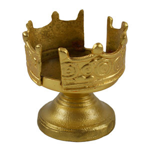 Soporte de vela decorativo hecho de latón con diseño de cuerda de acabado pulido brillante para la decoración de la Mesa del hogar y la boda - Product Image 4