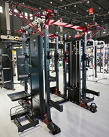 Entraîneur multifonctionnel commercial, système complet de croisement de câbles, rack de squat, certifié CE/ISO9001/ROHS, 592 kg