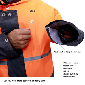 Chaqueta Impermeable de Senderismo con Capucha para Hombre, Diseño Clásico, Color Sólido, Tela de Alta Calidad - Product Image 5