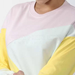 2024 nueva moda 100% algodón Streetwear Sudadera de cuello redondo de gran tamaño para mujer precio bajo en Stock - Product Image 4